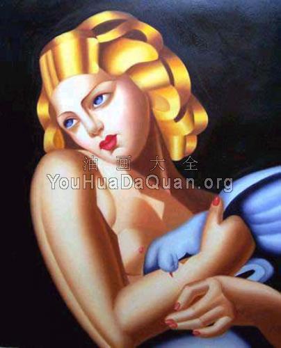 Woman with Dove - 塔梅拉·德·莱姆皮卡